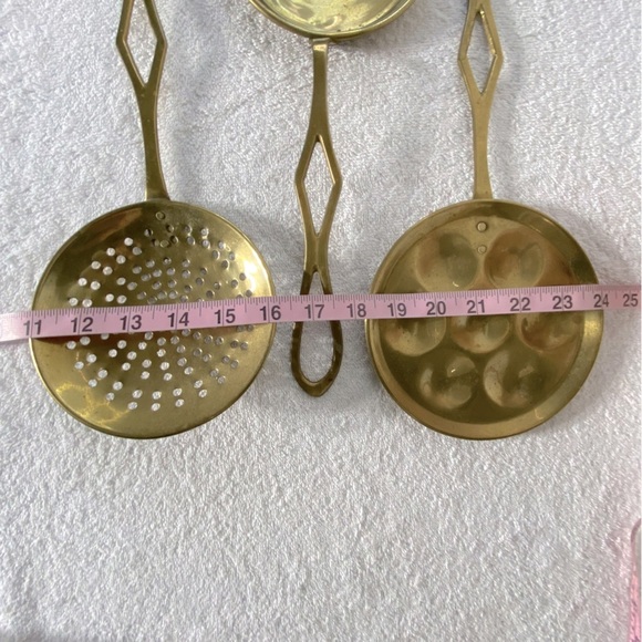 Vintage India Brass 3 Piece Hanging Set - Picture 4 of 5